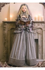 Classical Puppets Stripes and Checks - Runaway Princess One Piece Shorts and Headbow Set(Leftovers Stock/Stock is low/Full Payment Without Shipping)